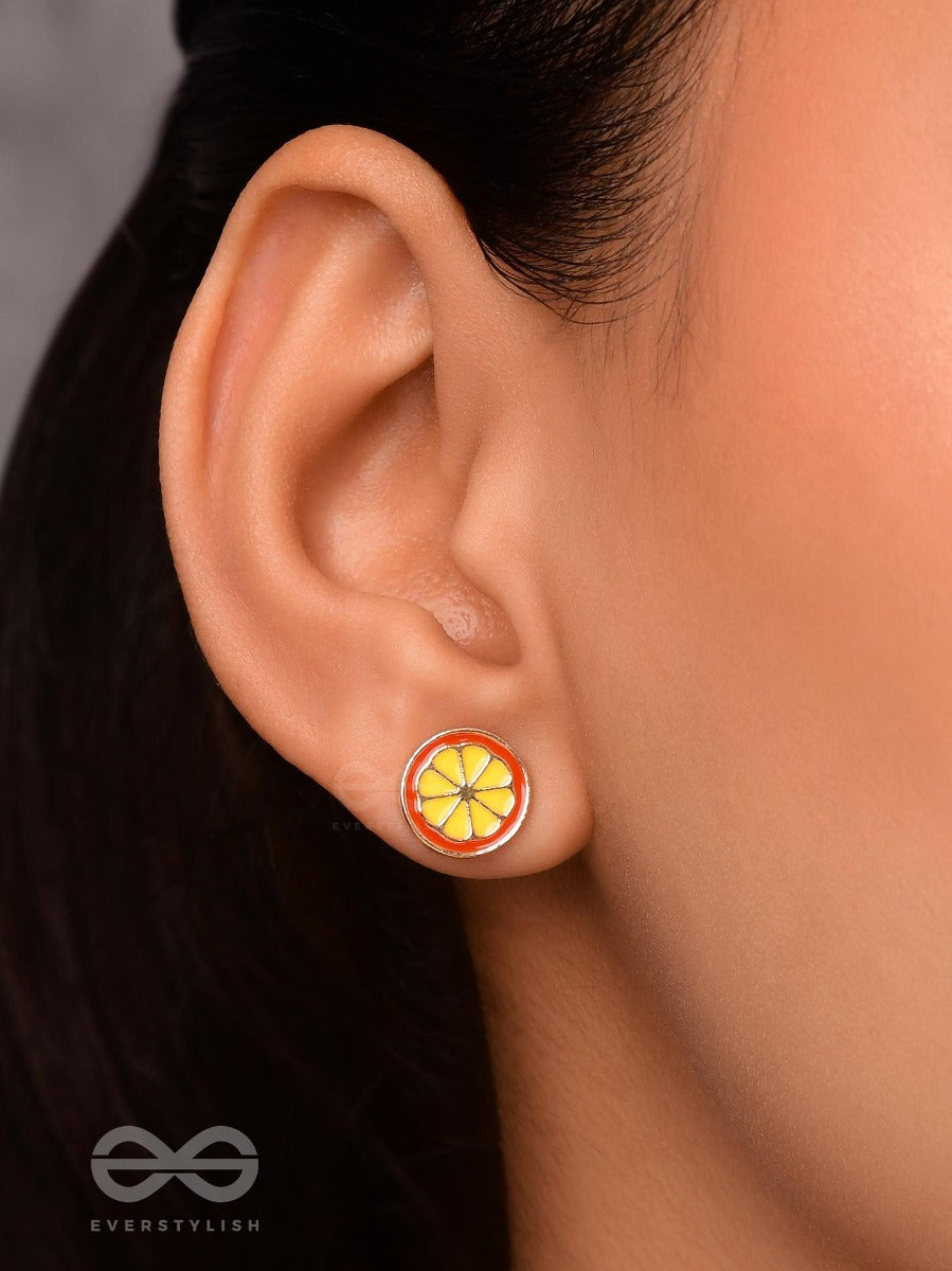 The Lemony Life - Golden Embellished Stud Earrings