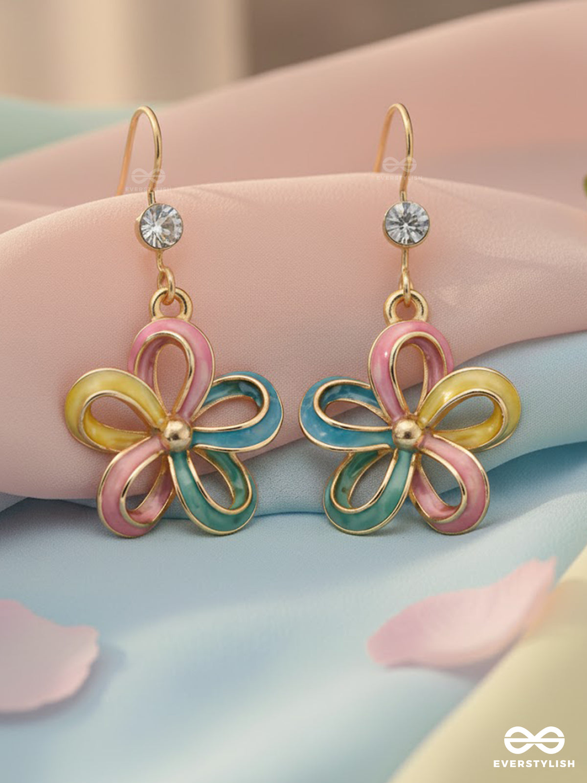 The Blooming Carnival - Golden Embellished Earring