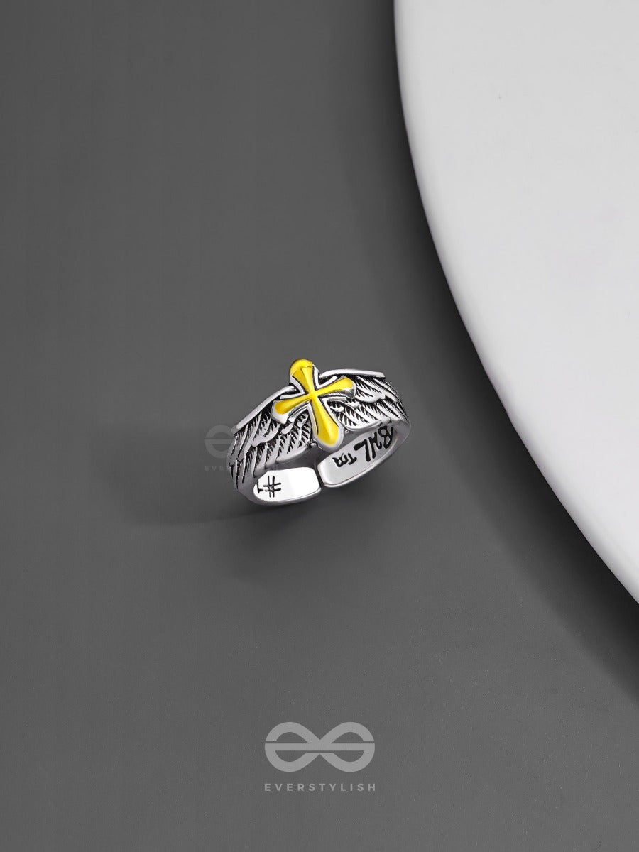 Celestial Cross - Statement Ring (Adjustable)