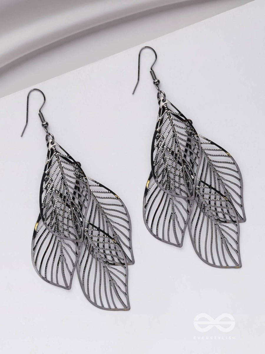 Leaf Me Breathless - Silver Statement Earrings
