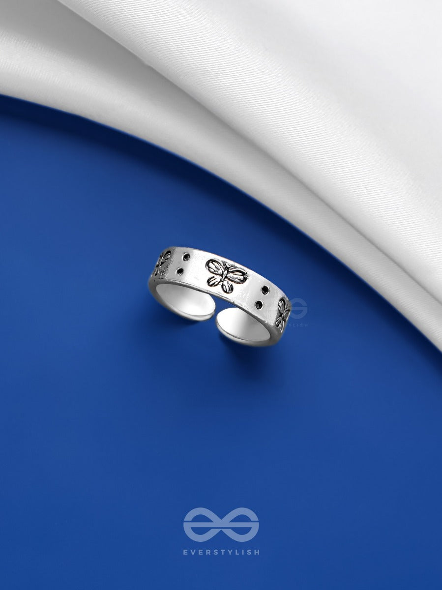 Butterfly Flings - Silver Ring (Adjustable)