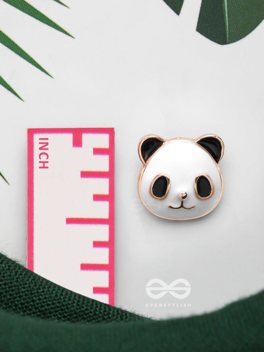 Cheeky Panda - Golden Embellished Stud Earrings