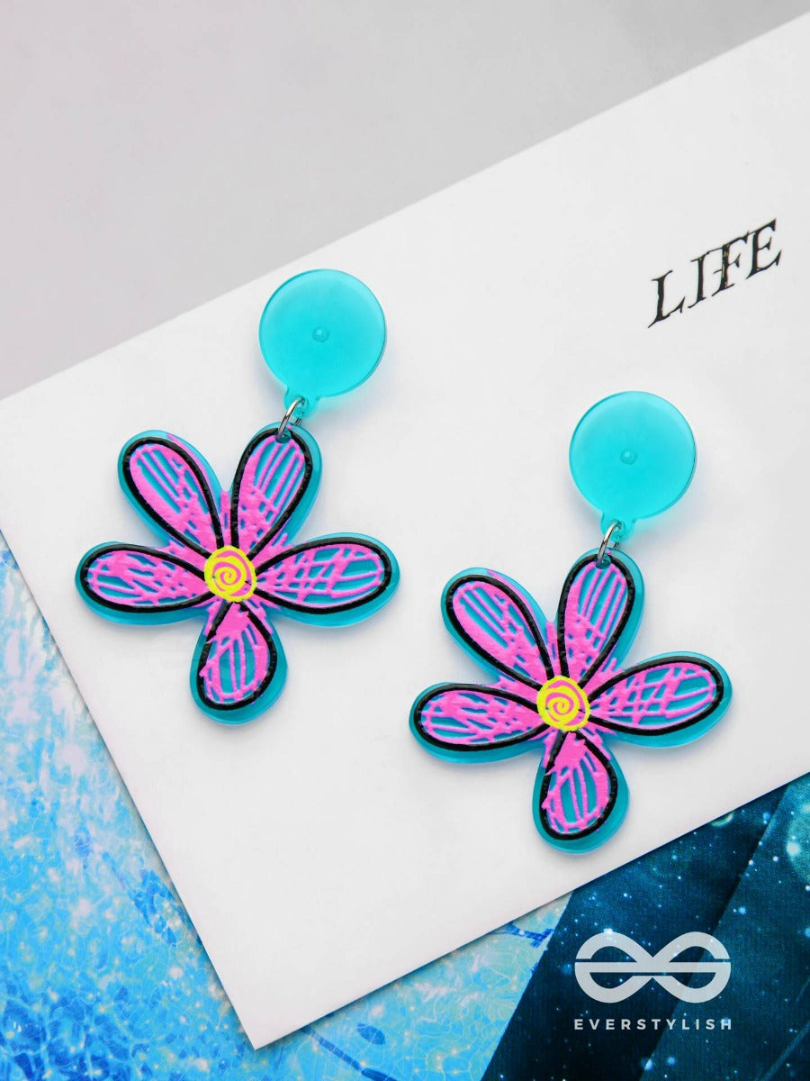 Little Artist Lily - Casual Acrylic Earrings (Blue)