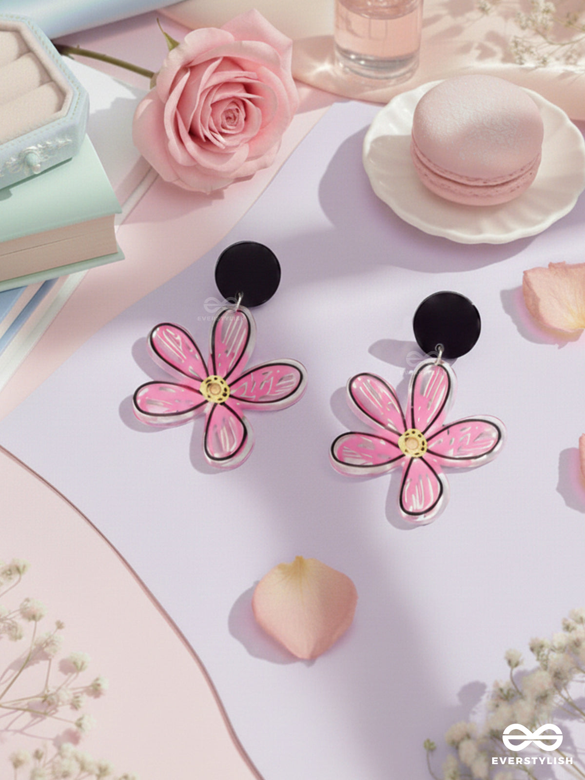 Little Artist Lily - Casual Acrylic Earrings (Pink)