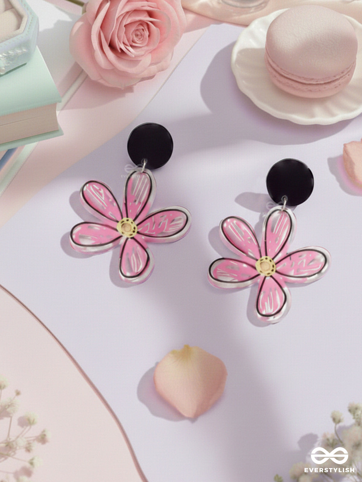 Little Artist Lily - Casual Acrylic Earrings (Pink)