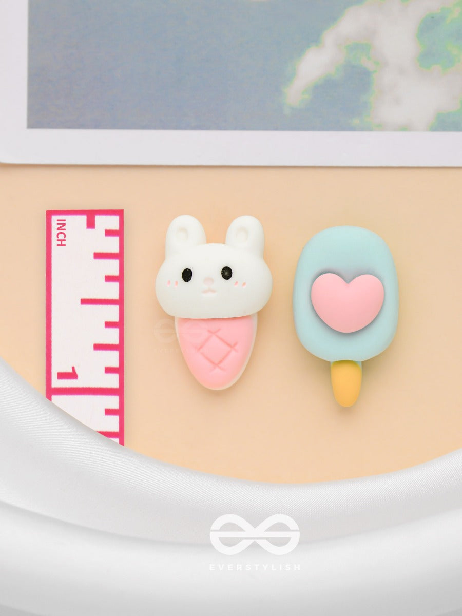 Scoops 'N Crunches - Mismatched Acrylic Earrings