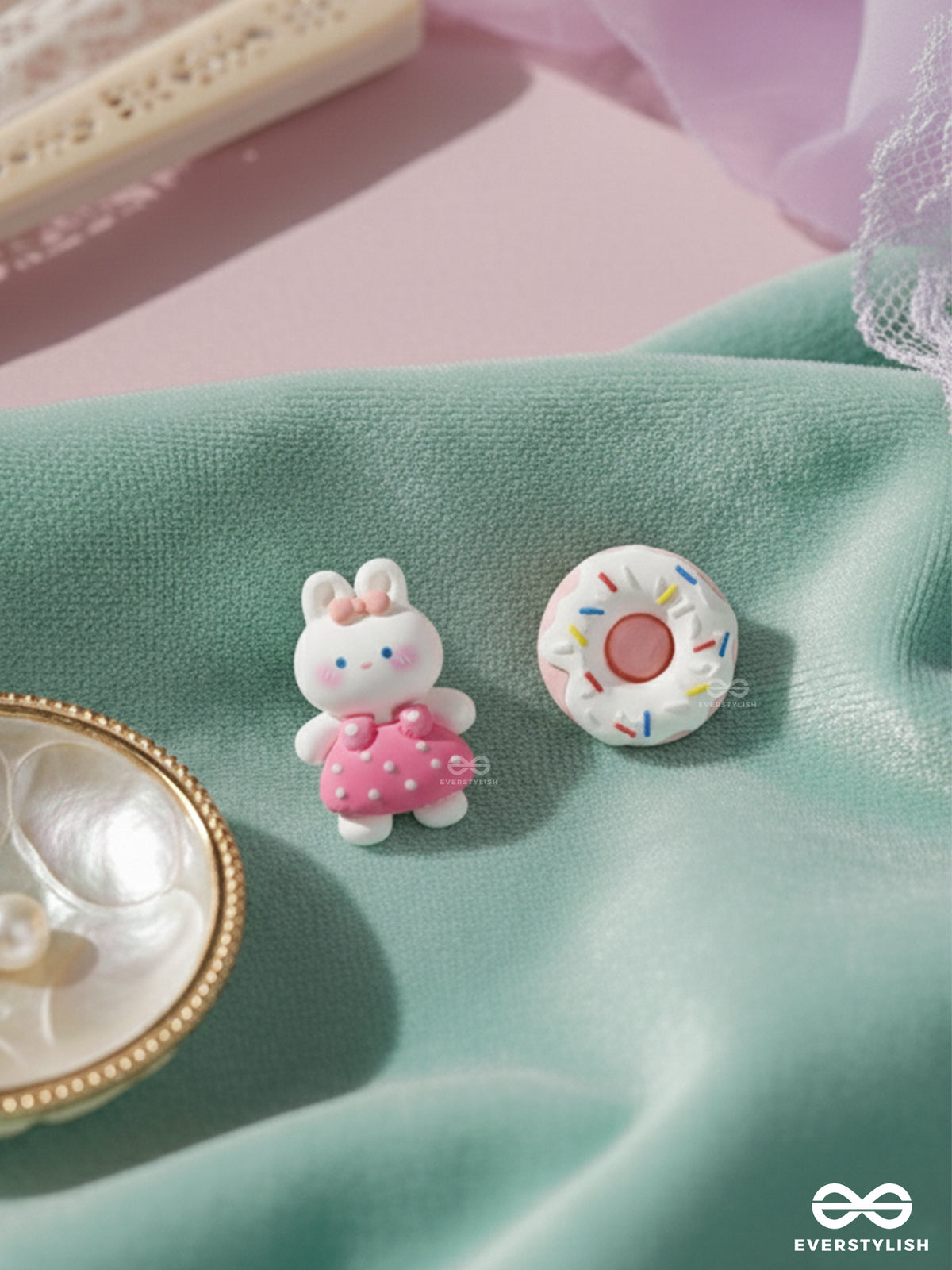 Donut Darlings - Mismatched Acrylic Stud Earrings
