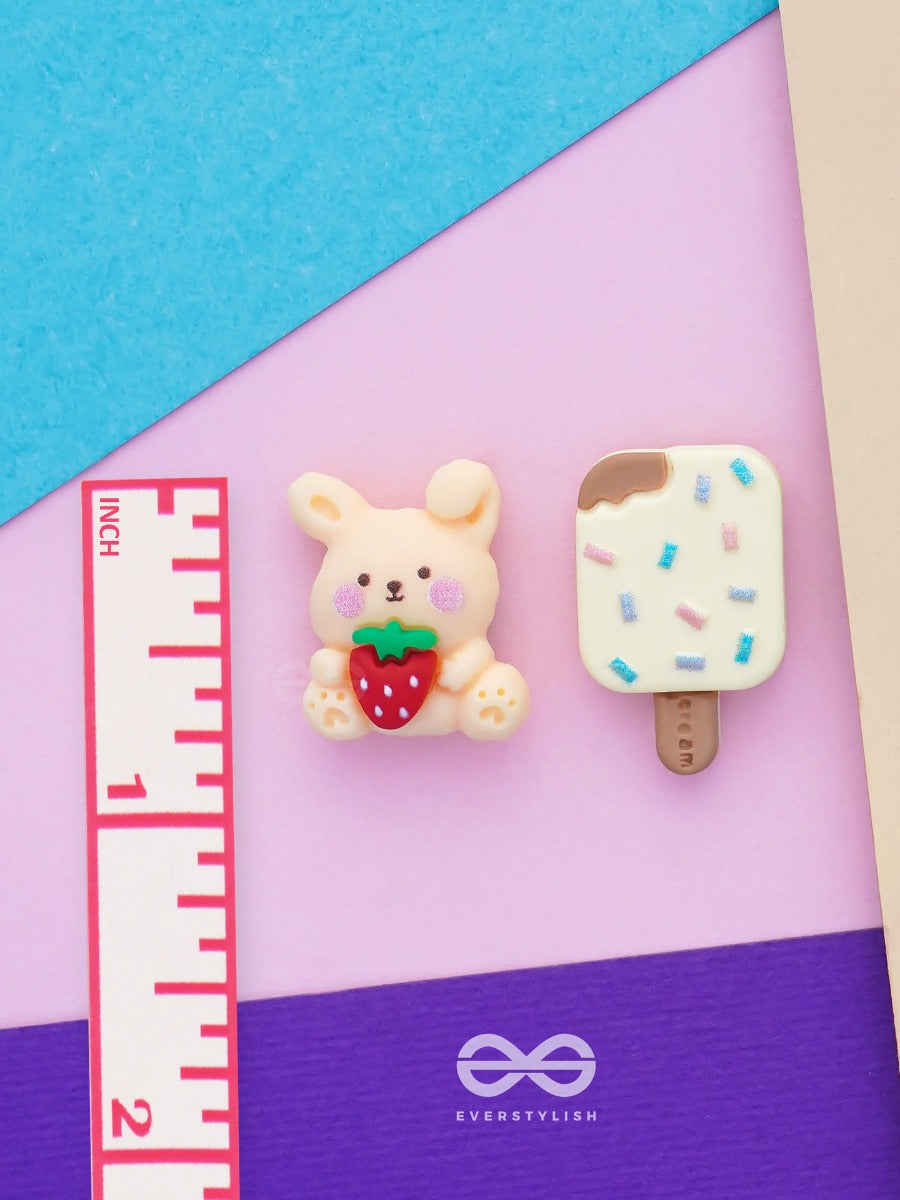 Scoop 'N Snuggle - Mismatched Acrylic Stud Earrings