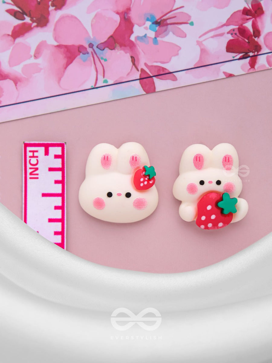 Bunnies 'N Berries - Mismatched Acrylic Earrings