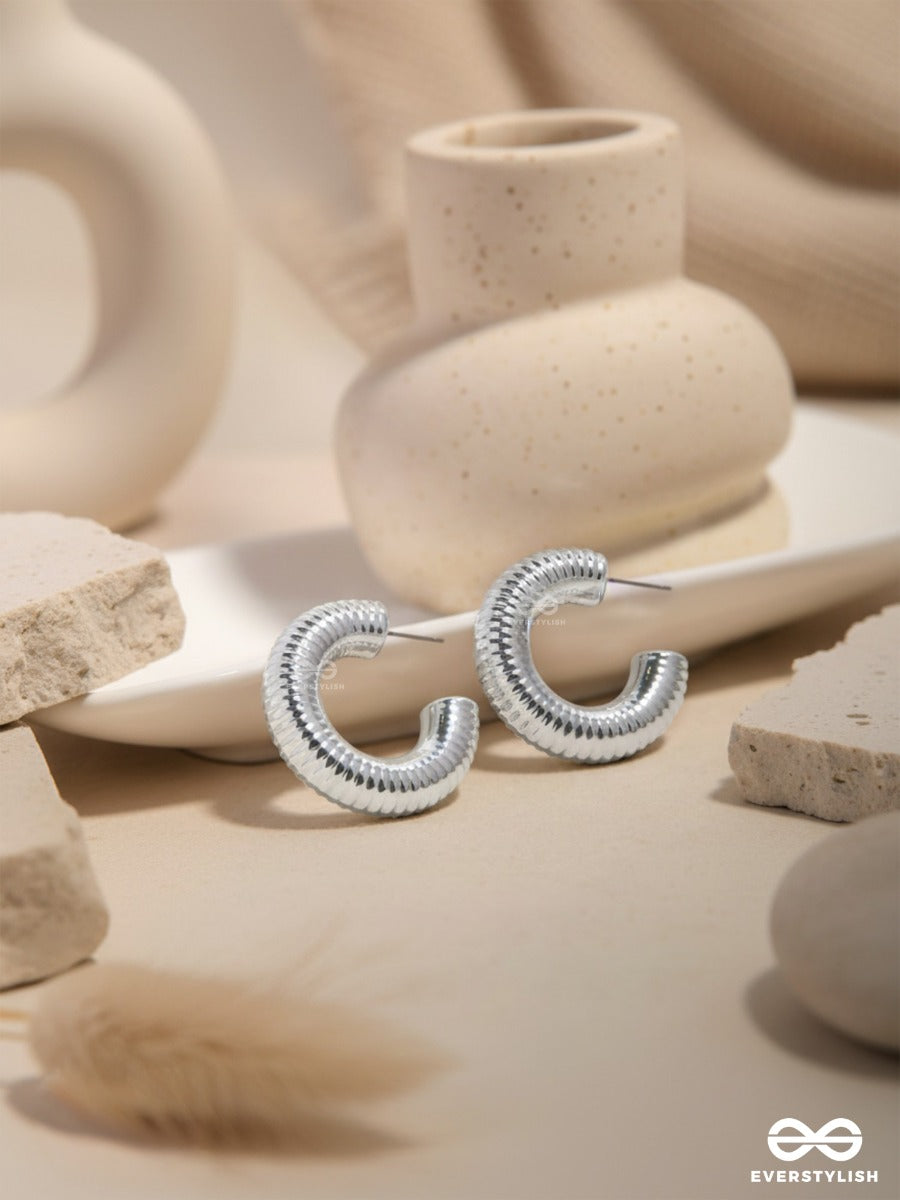 Sunlit Harmony - Statement Silver Earrings