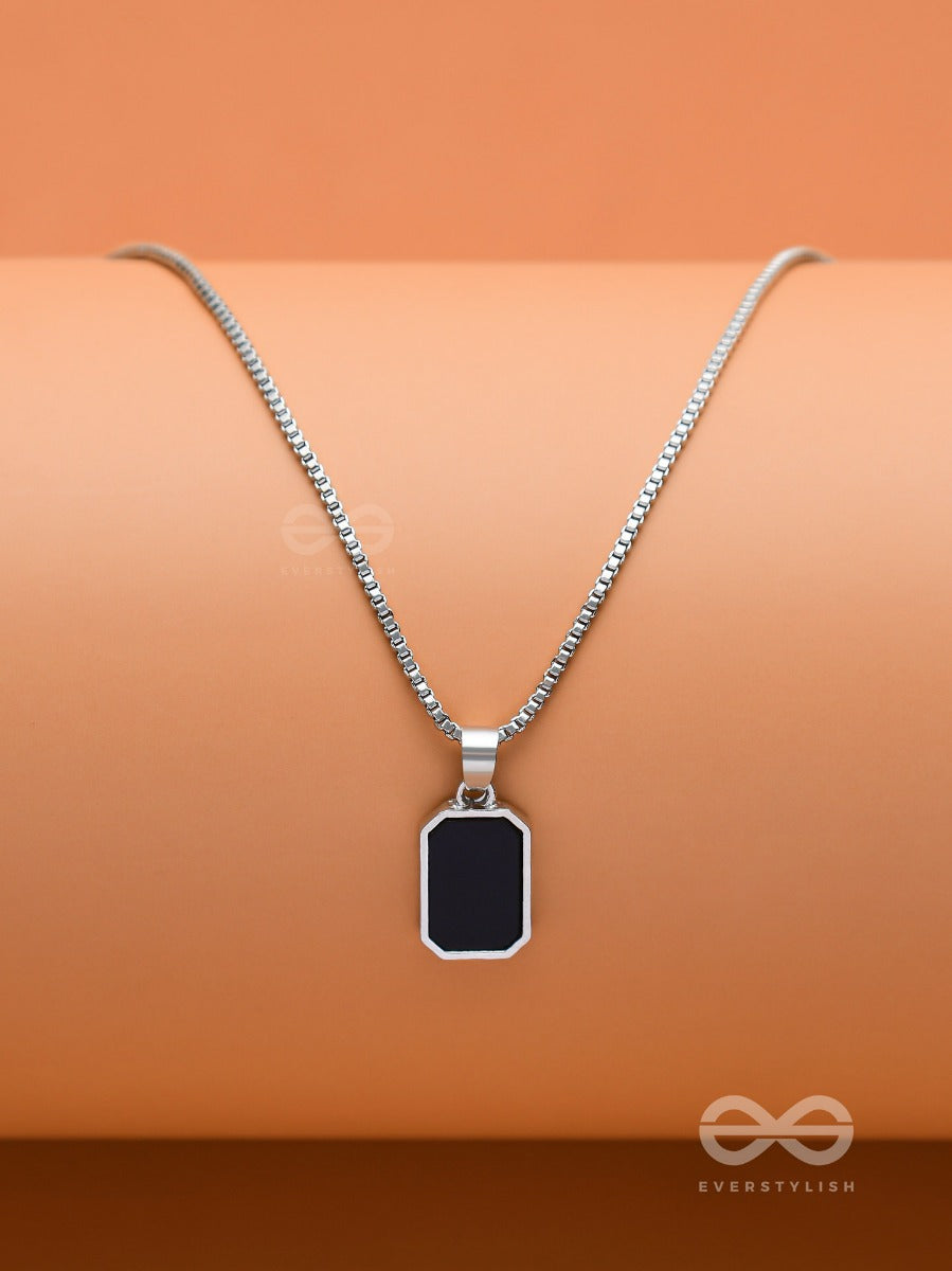 Mystic Midnight - Silver And Black Neckpiece With Anti-Tarnish Coating