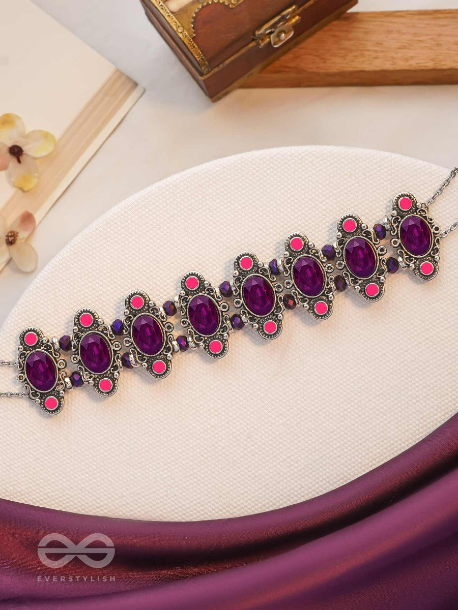 The Purple Passion - Statement Oxidised Neckpiece