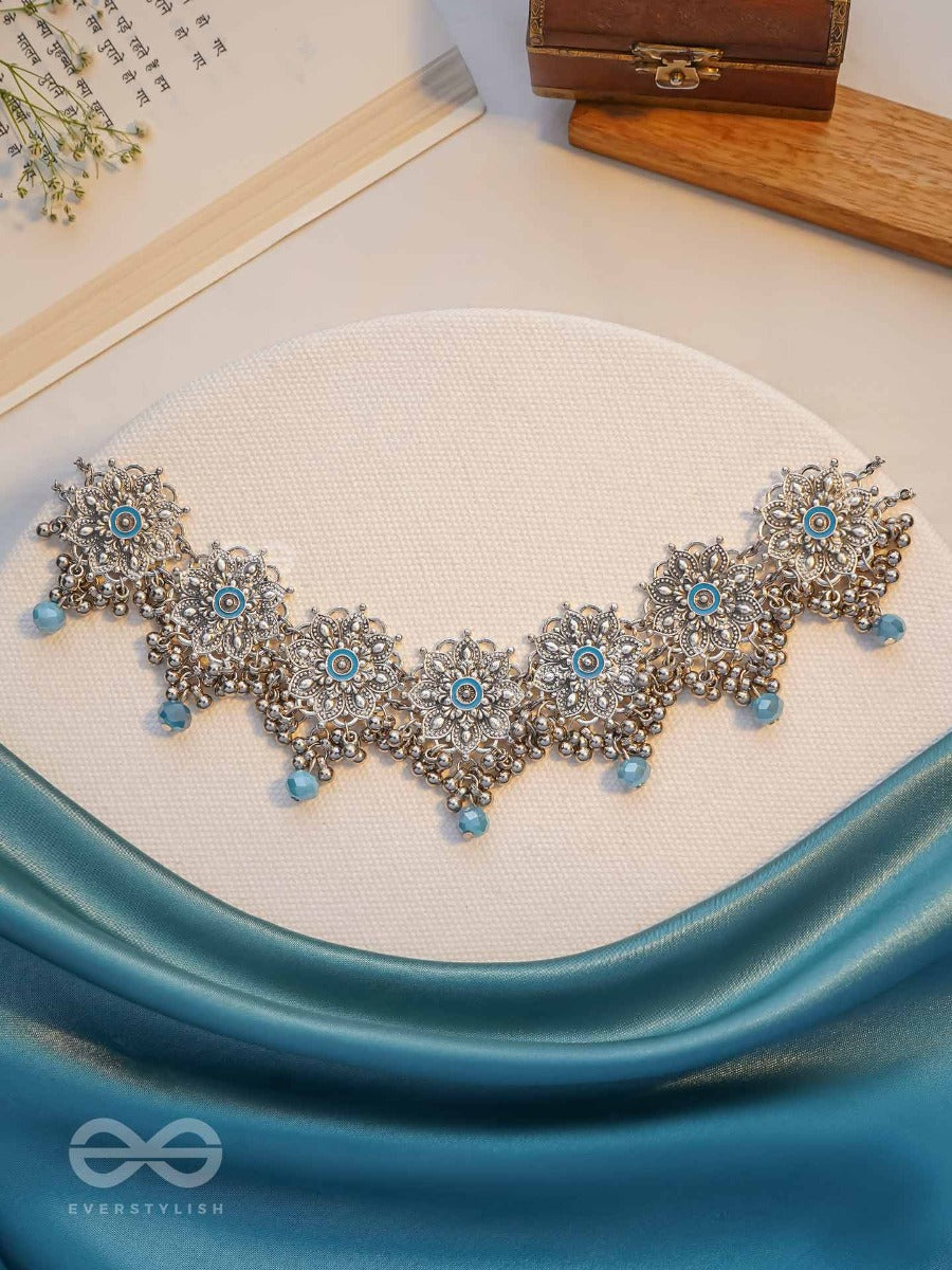 Heavenly Skies - Enamelled Oxidised Neckpiece