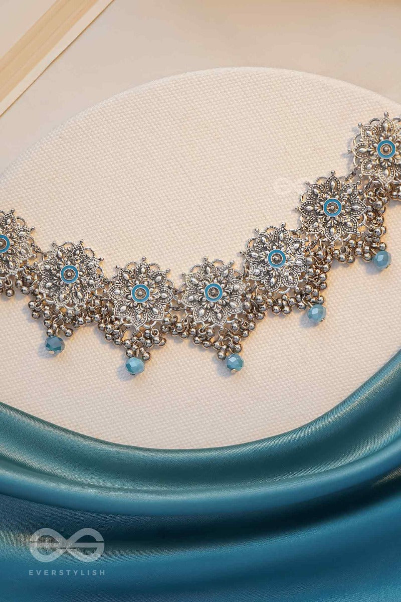 Heavenly Skies - Enamelled Oxidised Neckpiece