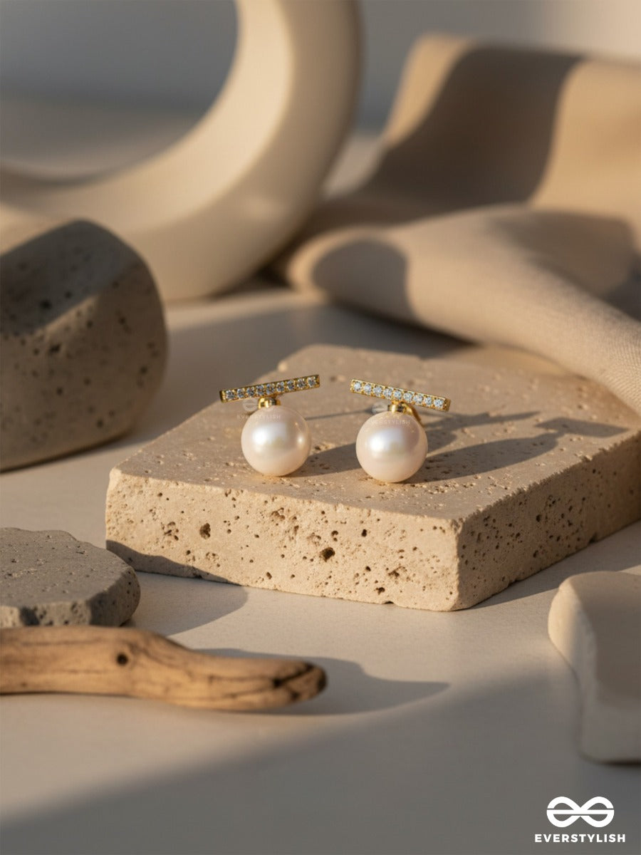 Modern Grace - Golden Embellished Ear Jackets