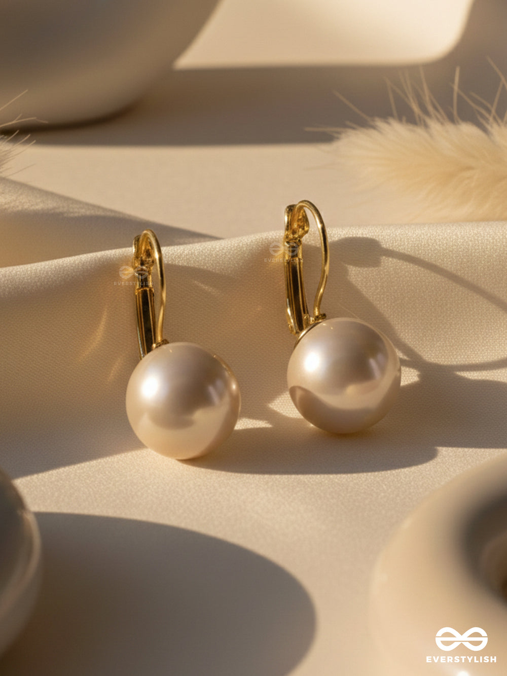 Regal Pearls - Golden Earrings
