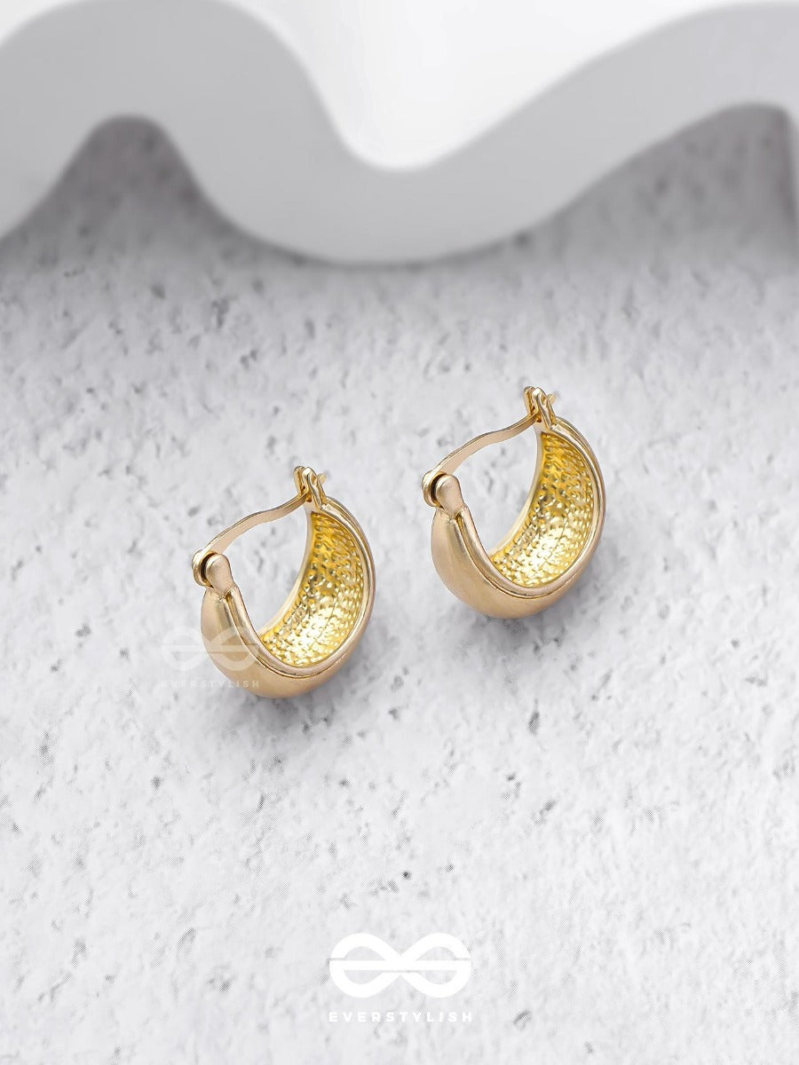 Gilded In Matte - Golden Earrings