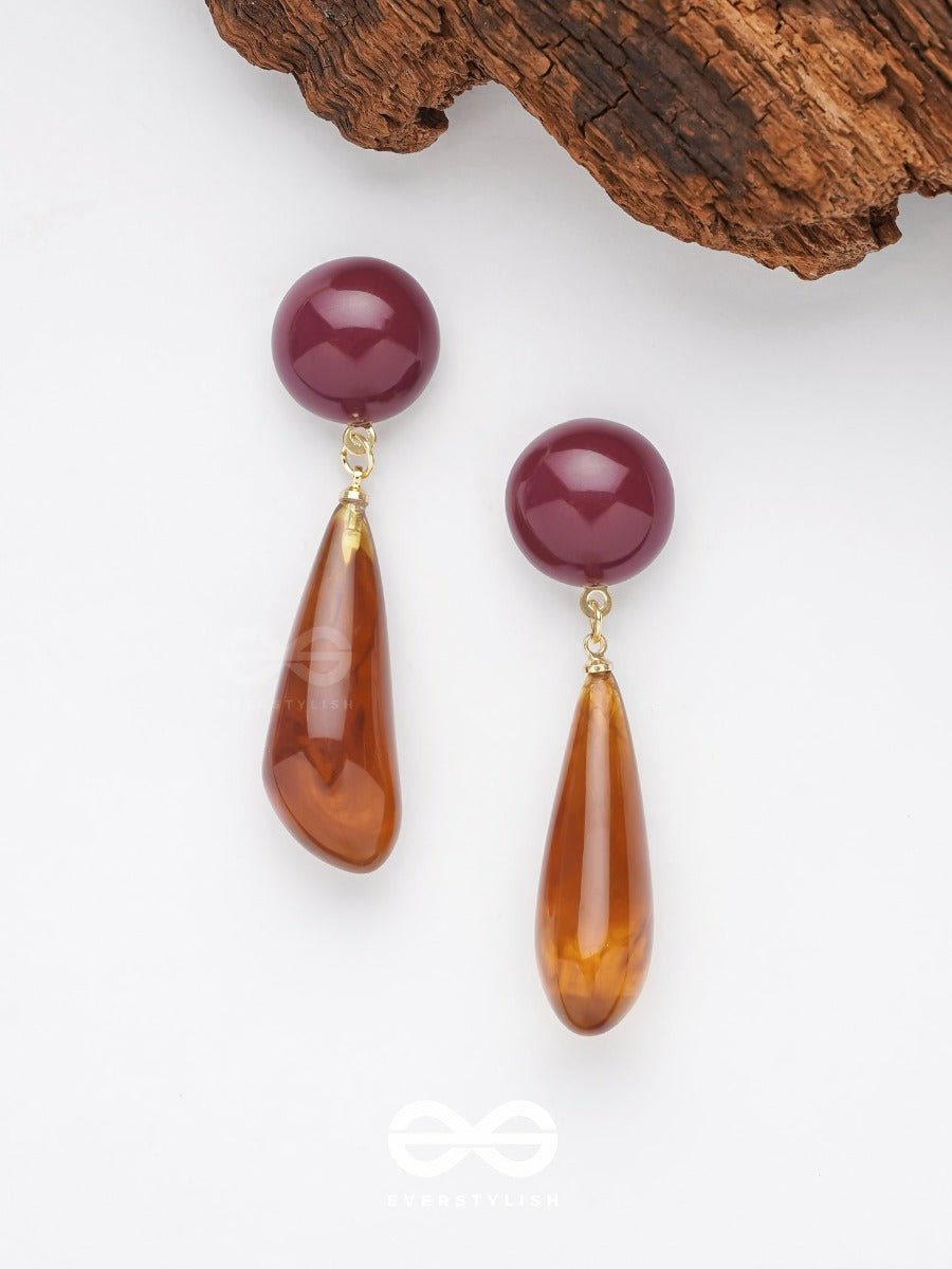 Coffee Droplets - Casual Acrylic Earrings