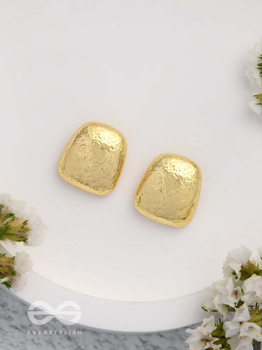 Midas Touch - Textured Golden Earrings