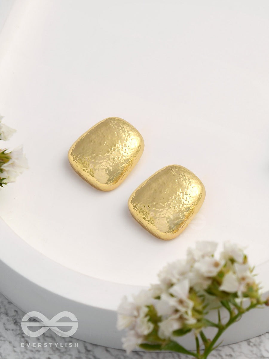 Midas Touch - Textured Golden Earrings