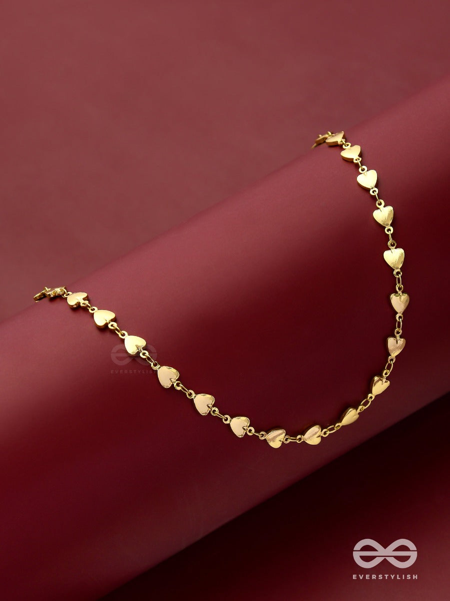 Enchanted Lover - Golden Necklace With Anti-Tarnish Coating