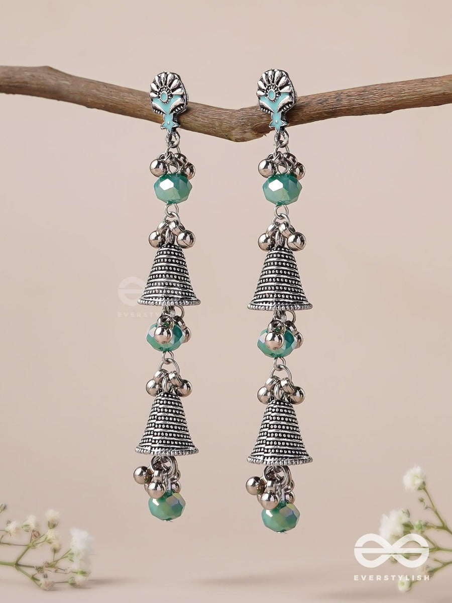 The Marine Carillons - Enamelled Oxidised Earrings