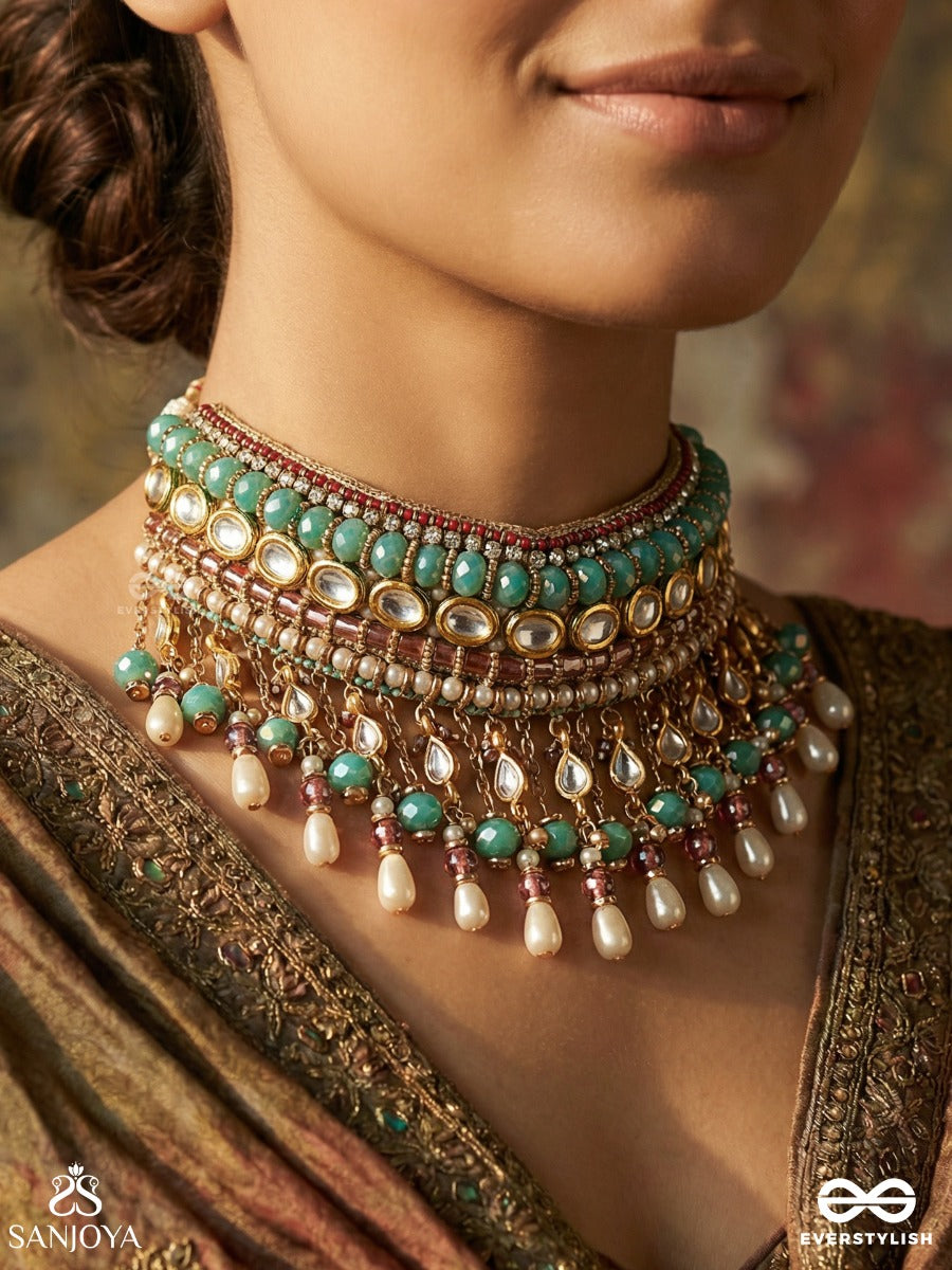 Vibhutara - Radiant Form - Decorative Necklace With Ornamental Details And Balanced Structure