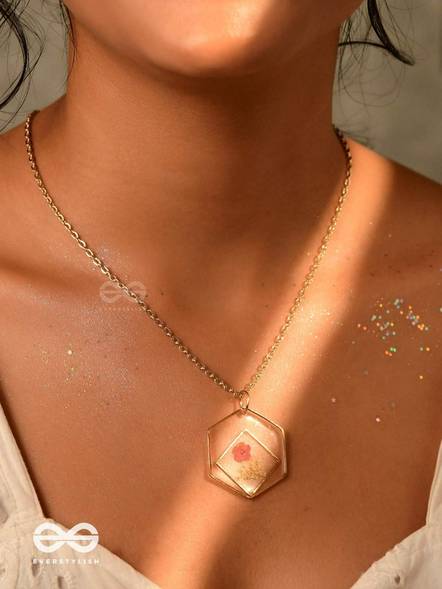 The Flower Of Confession - Pressed Flower Resin Pendant With Anti-Tarnish Coating