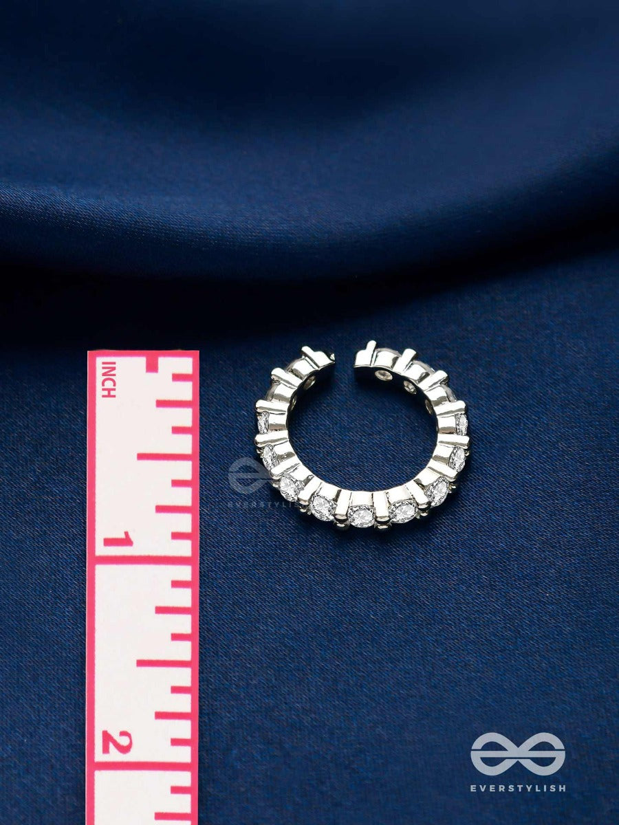 The Shiny Tales - Silver Cubic Zirconia Ring (Adjustable)