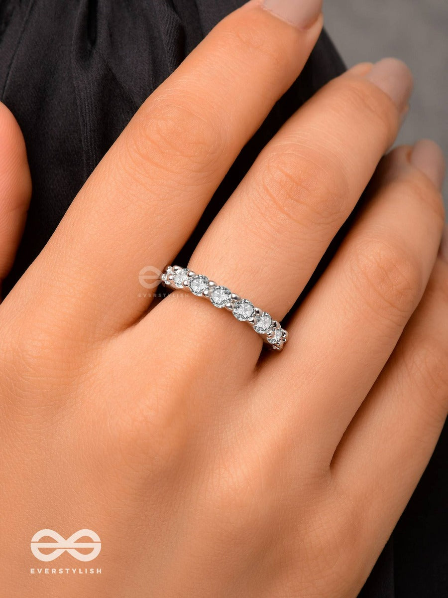 The Shiny Tales - Silver Cubic Zirconia Ring (Adjustable)