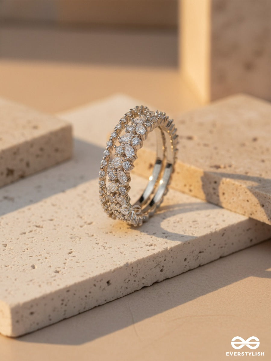 The Jewel Frost - Silver Cubic Zirconia Ring (Adjustable)