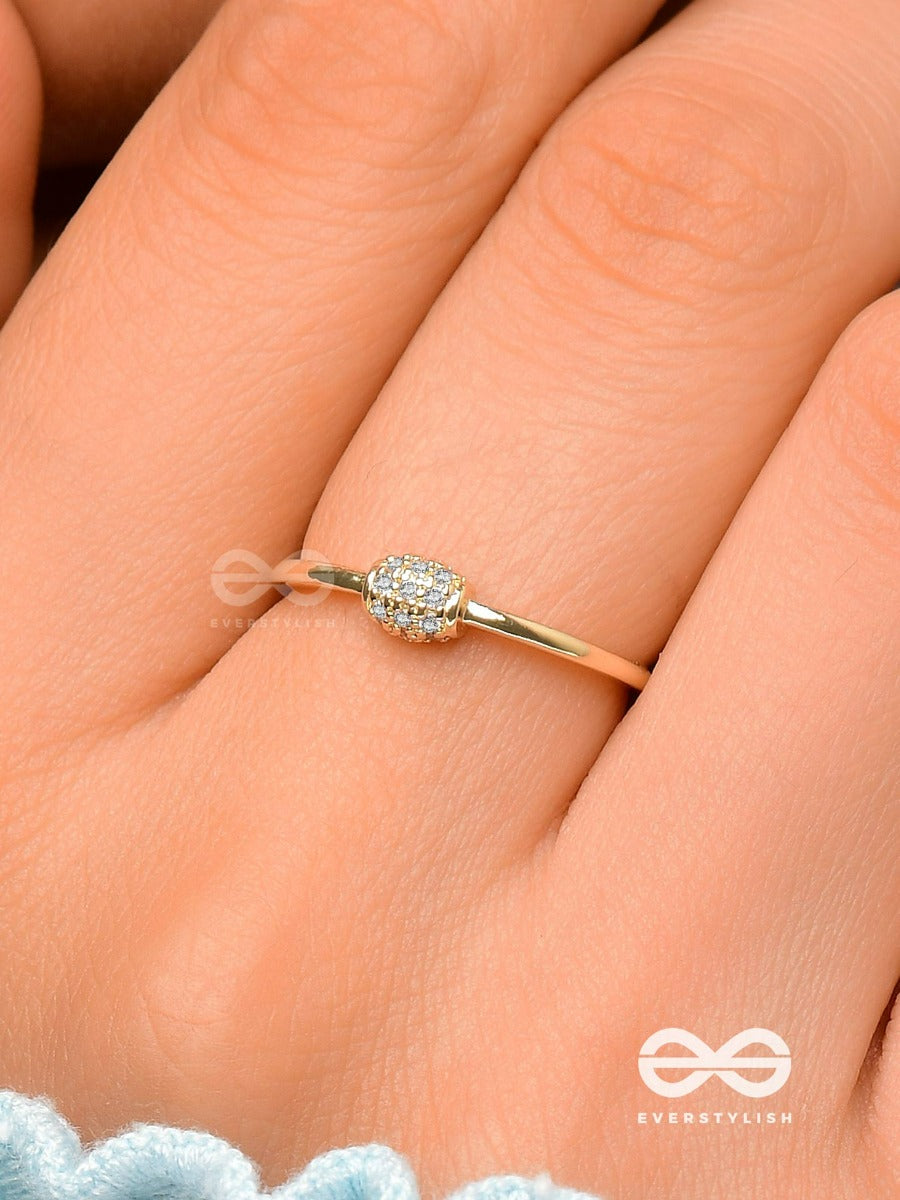 The Rare Lustre - Golden Cubic Zirconia Ring