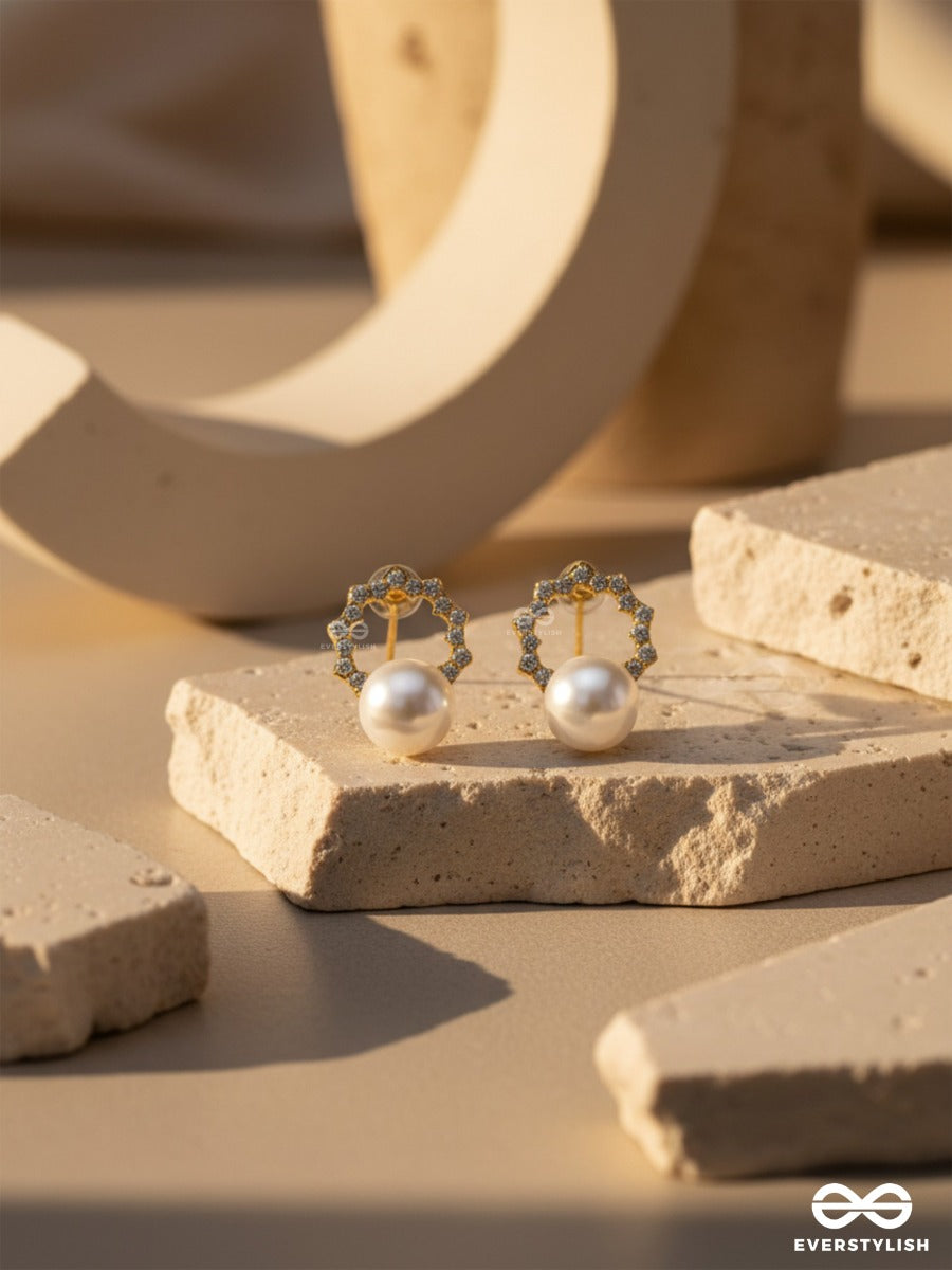 Aura Glow- Elegant Pearl Earrings