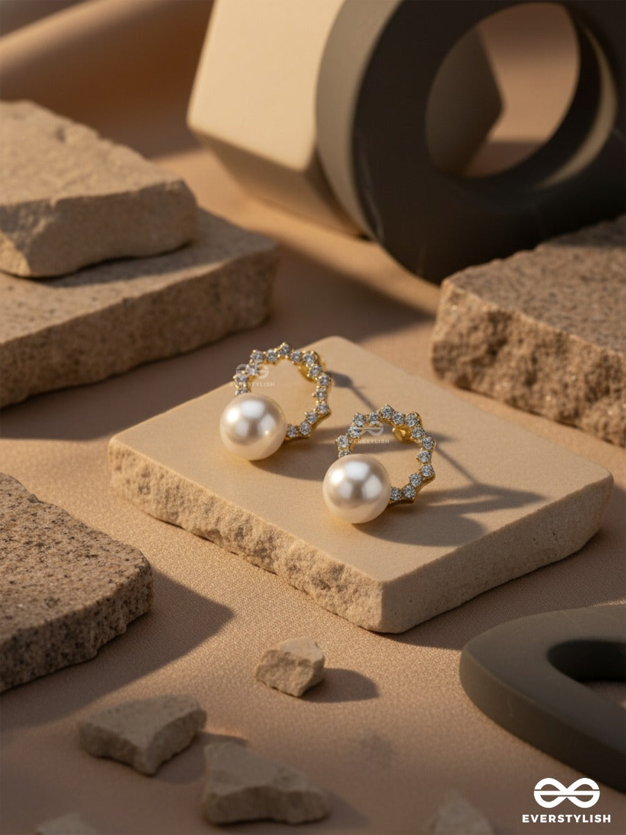 Aura Glow- Elegant Pearl Earrings