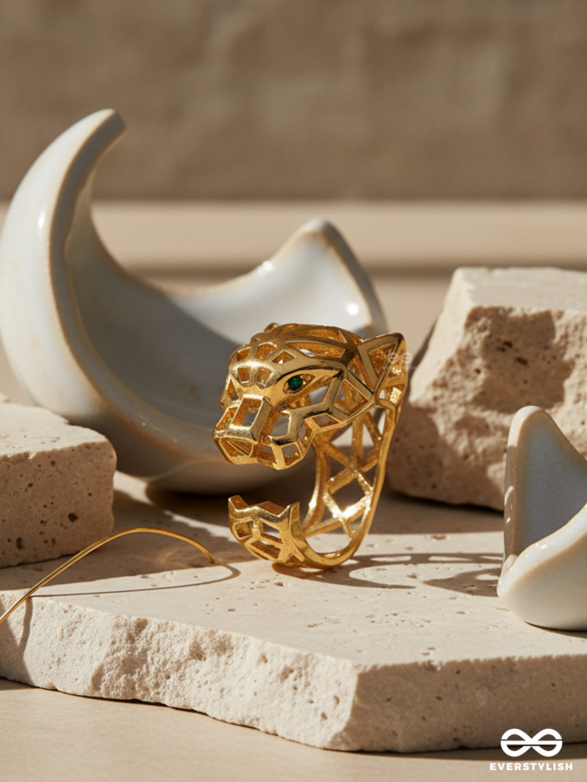 Hear Me Roar - 18K Gold Plated Anti-Tarnish Leopard Ring