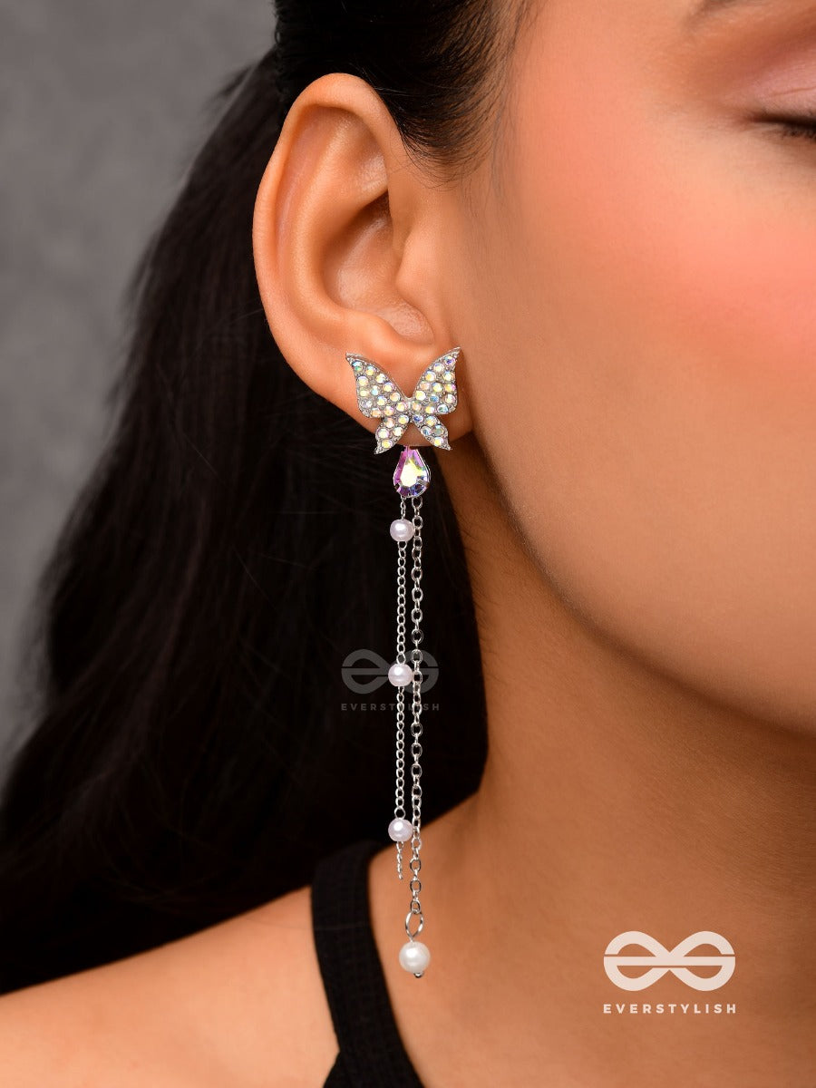 Morning Mist- Butterfly Dangling Earrings