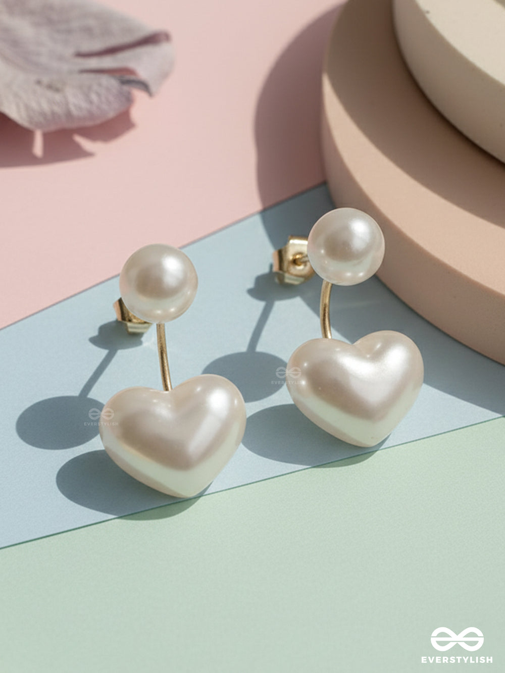 Heart's Whisper- Charming Pearl Ear Jacket