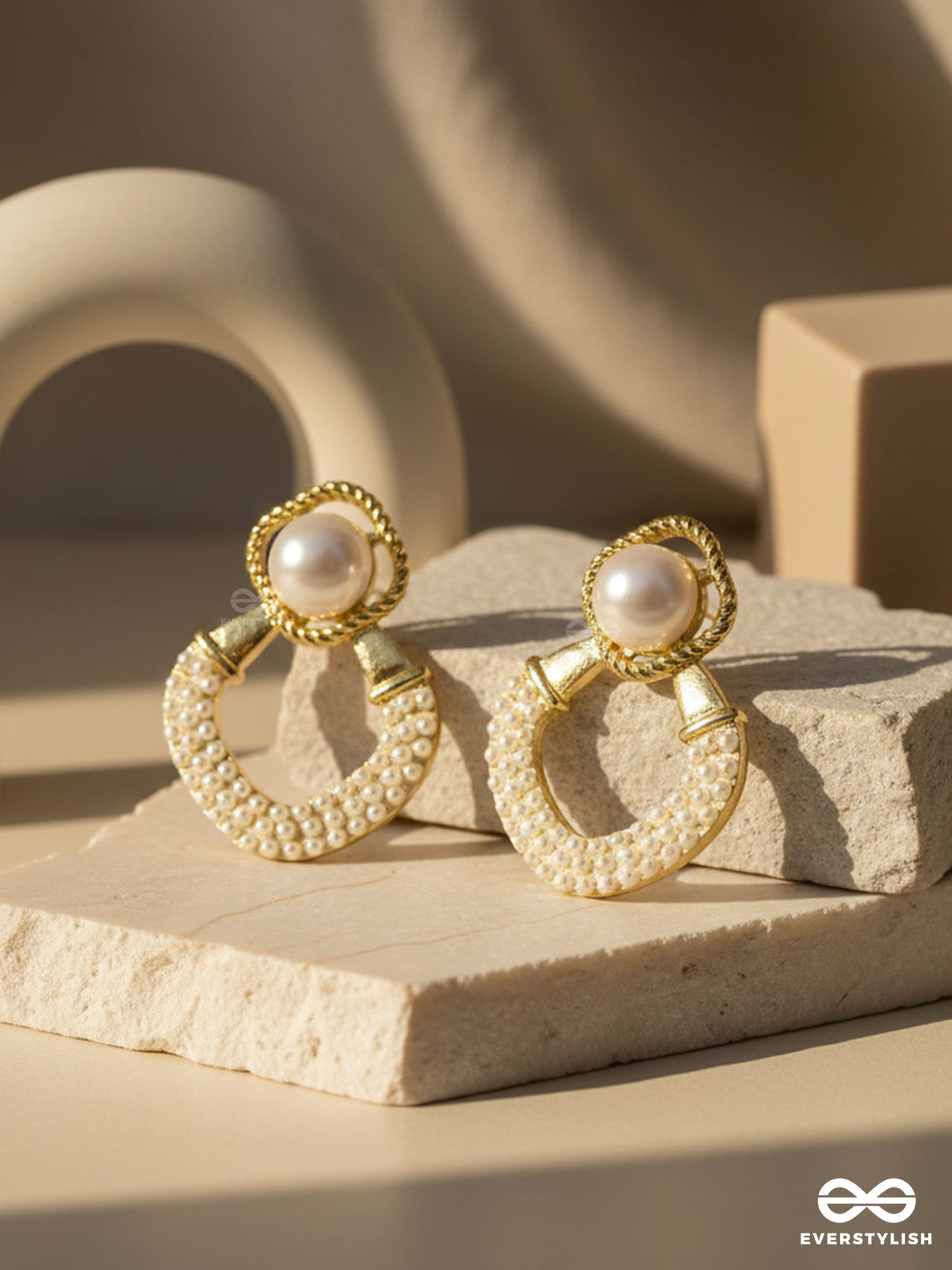 Celestial Pearls- Elegant Pearl Earrings