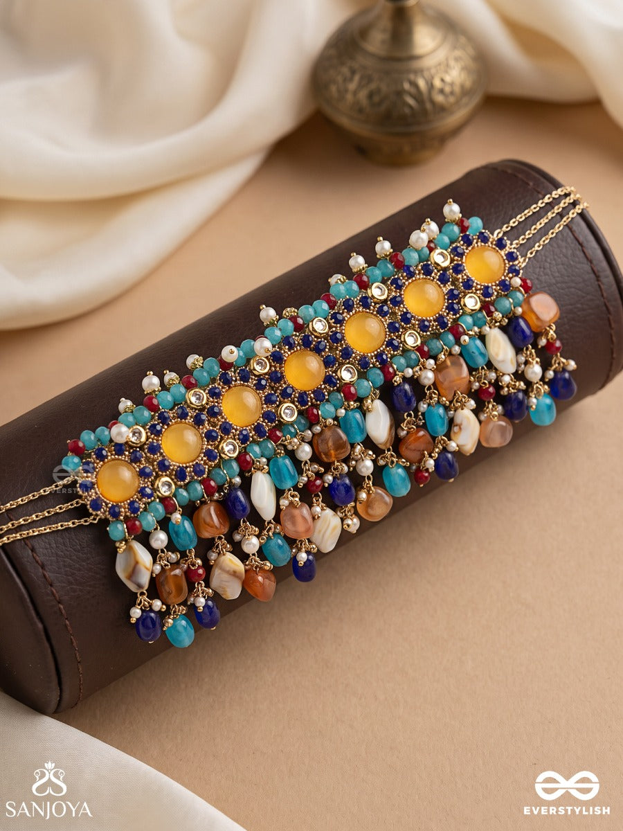 Rang Tarangini - Jahnvi Kapoor Inspired Neckpiece With Colorful Beads, Stones, Pearls And Intricate Design