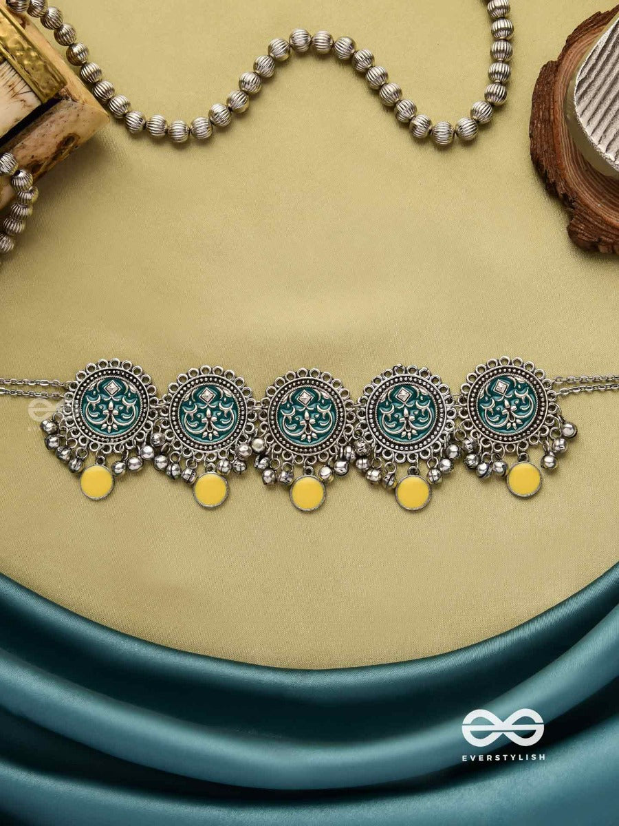Golden Dusk - Traditional Oxidised Necklace
