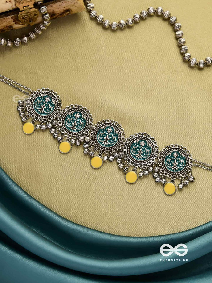 Golden Dusk - Traditional Oxidised Necklace