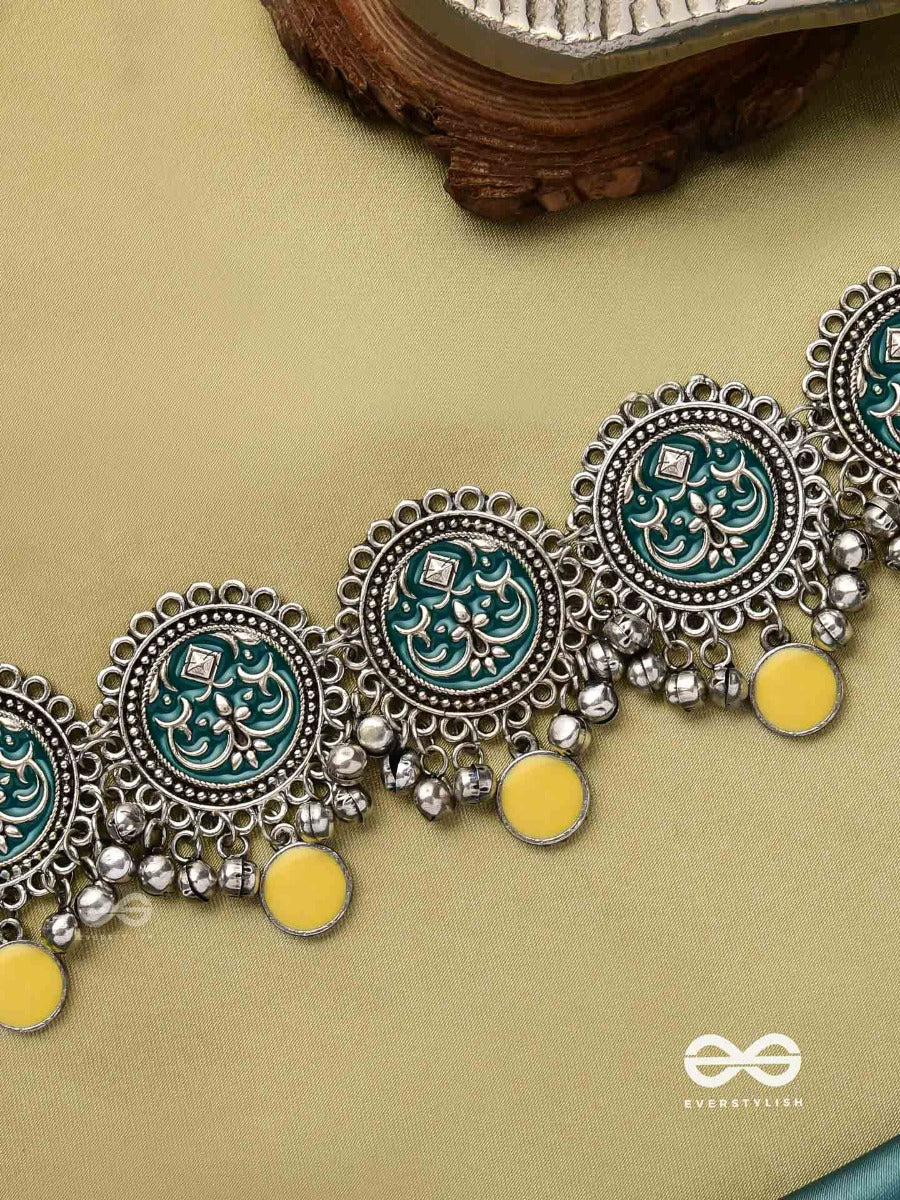Golden Dusk - Traditional Oxidised Necklace