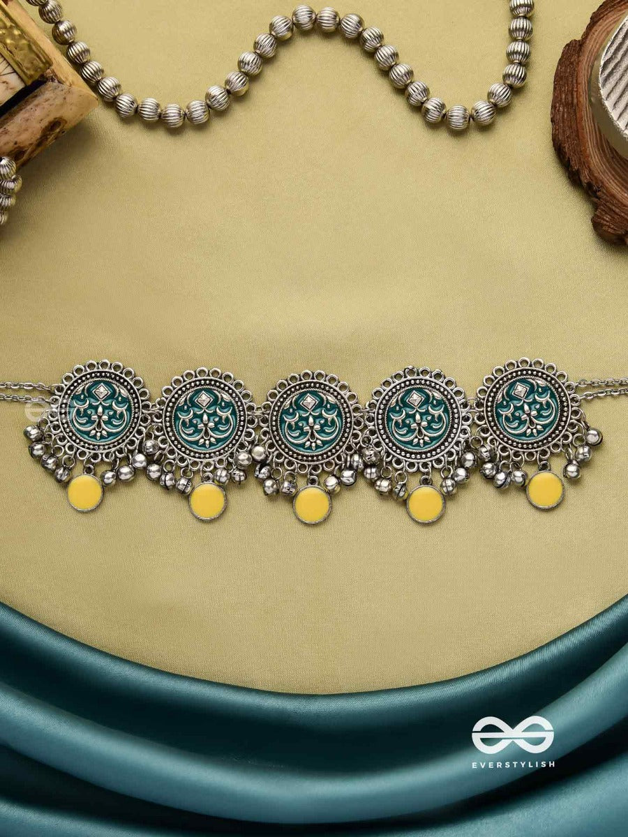 Golden Dusk - Traditional Oxidised Necklace