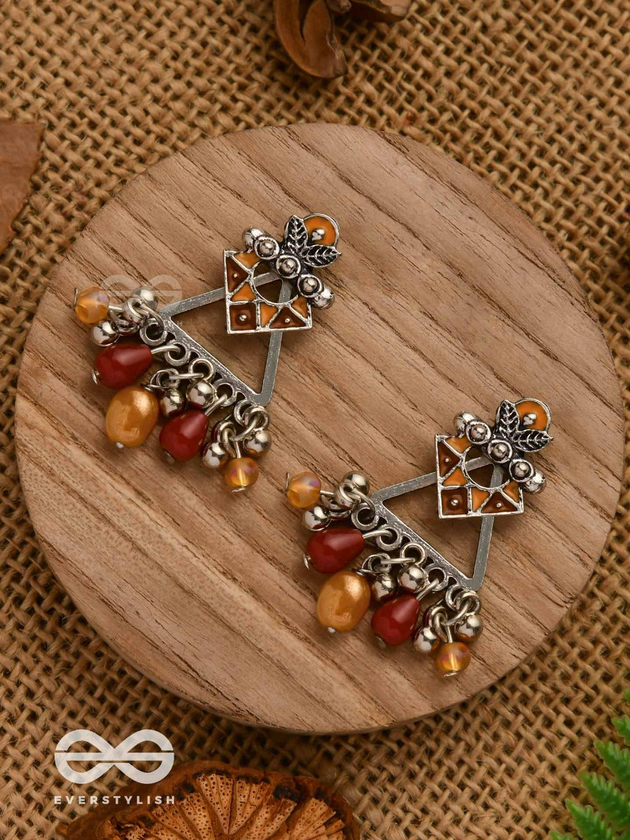 Desert Bloom- Earthy-Hued Statement Ear Jackets
