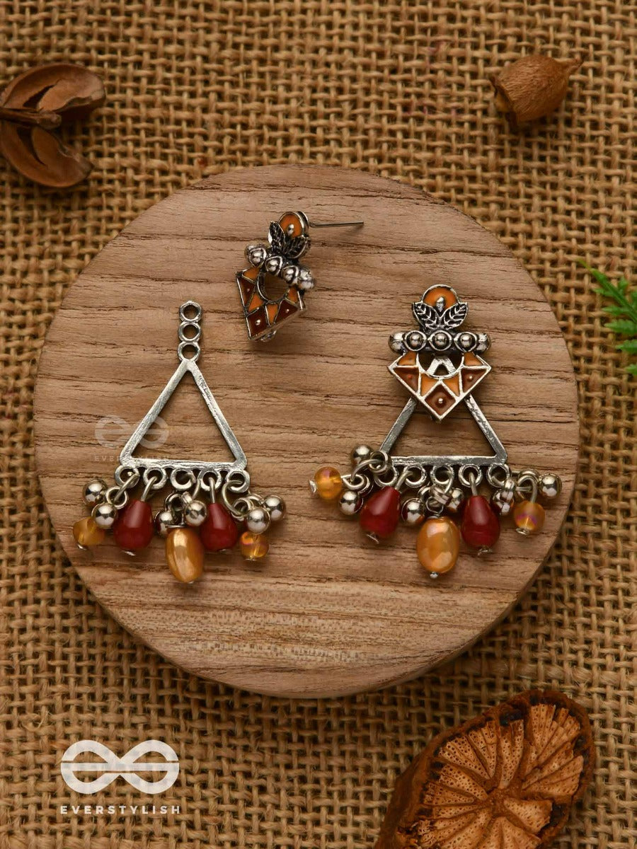 Desert Bloom- Earthy-Hued Statement Ear Jackets