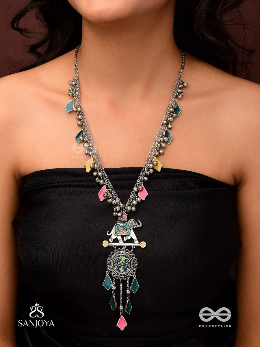 Nomad Spirit - Colorful Tribal Statement Necklace