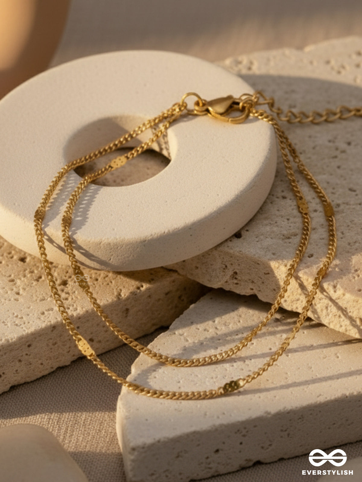 Golden Harmony - Stainless Steel Anti-Tarnish Double Chain Bracelet