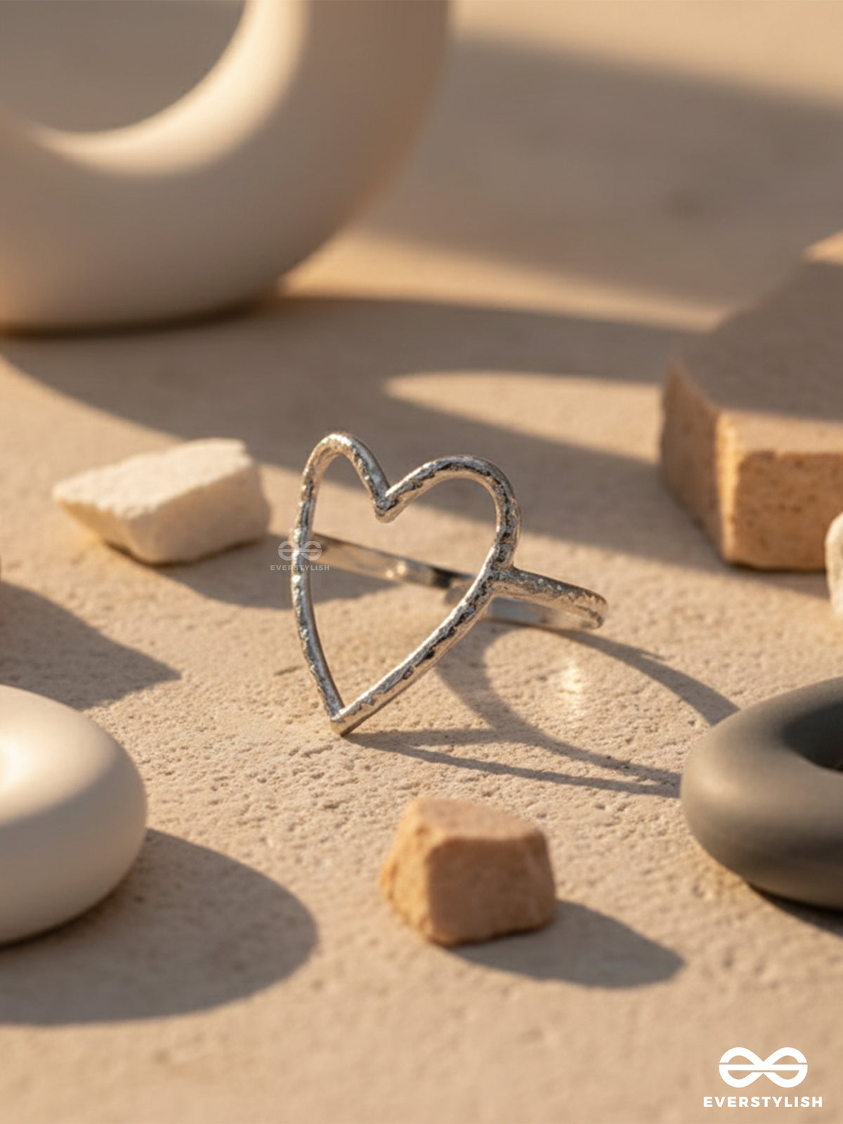 Heart Halo - Stainless Steel Silver Plated Hypoallergenic And Anti-Tarnish Ring