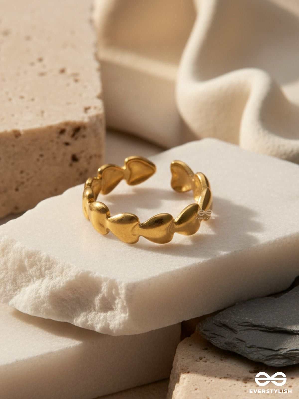 Eternal Heartline - Dainty Stainless Steel Anti-Tarnish Ring