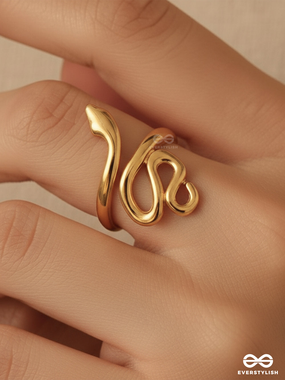 Slithery Sass - Golden Stainless Steel Anti-Tarnish Ring